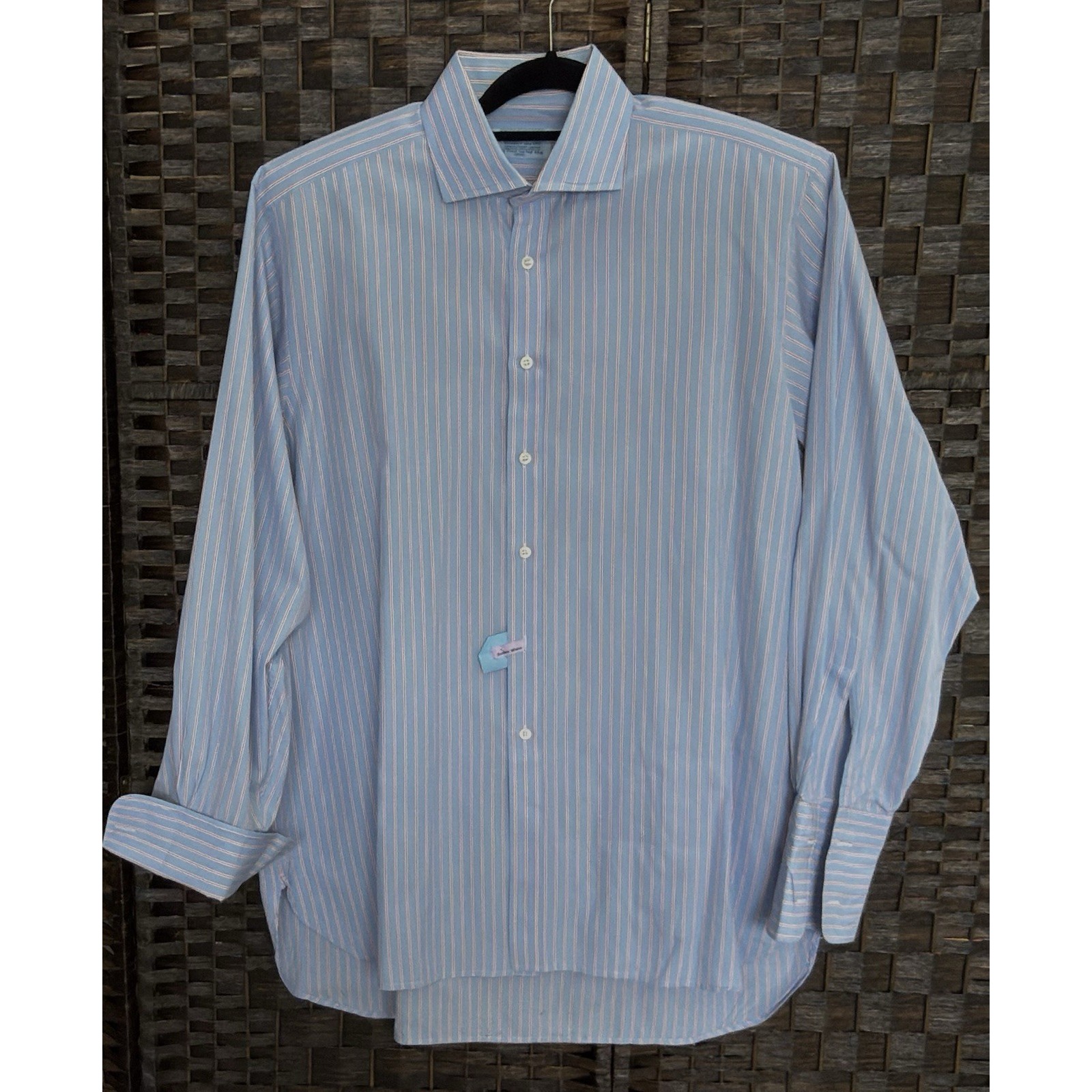 Vintage Hilditch & Key Dress Shirt French Cuff Made In Gr. Britain Size 17.5/44 — image 3 of 5